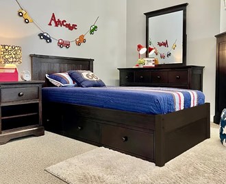 Jordan Twin Platform Bed Weathered Espresso